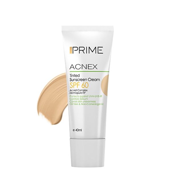 Prime Acnex Free Oil Sunscreen Cream SPF60 40ml Light Beige