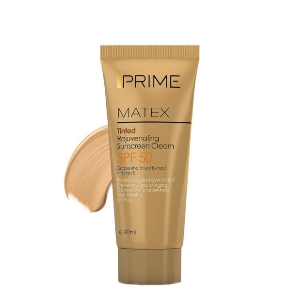 Prime Matex Rejuvenating Oil Free Sunscreen Cream SPF50 Beige
