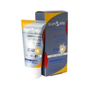 کرم ضد آفتاب مردانه سان سیف SPF 40 | بدون چربی و مات‌کننده، مناسب انواع پوست