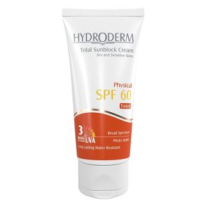 کرم ضد آفتاب رنگی هیدرودرم با SPF60 حجم 50 گرم