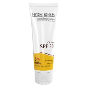 لوسیون ضدآفتاب SPF 30 فاقد چربی هیدرودرم