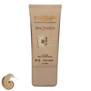 ضد آفتاب سان سیف بژ عاجی SPF50 | کرم پودری و پرایمری مکی سان