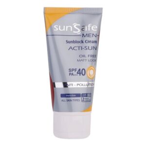 کرم ضد آفتاب مردانه سان سیف SPF 40 | بدون چربی و مات‌کننده، مناسب انواع پوست