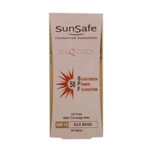 ضد آفتاب سان سیف بژ ابریشمی SPF50 | کرم پودری و پرایمری مکی سان