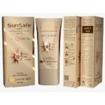 ضد آفتاب کرم پودری و پرایمری مکی سان SPF50 رنگ بژ طبیعی سان سیف