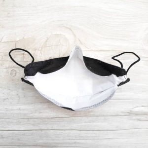 ماسک سه بعدی تنفسی 4 لایه ملت بلون دار رنگ مشکی 25 عددی