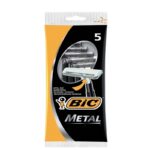 خود تراش 1 تیغه بیک مدل Metal بسته 5 عددی