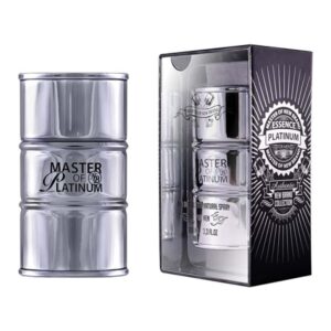 ادکلن مردانه نیو برند Master of Platinum حجم 100 میل – رایحه خنک و ماندگار برای آقایان شیک‌پوش