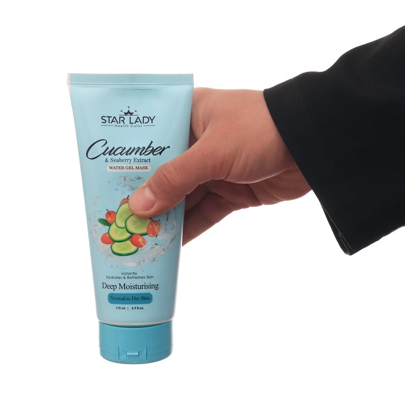 ماسک صورت استار لیدی مدل آبرسان خیار و ذغال اخته حجم 175 میل
