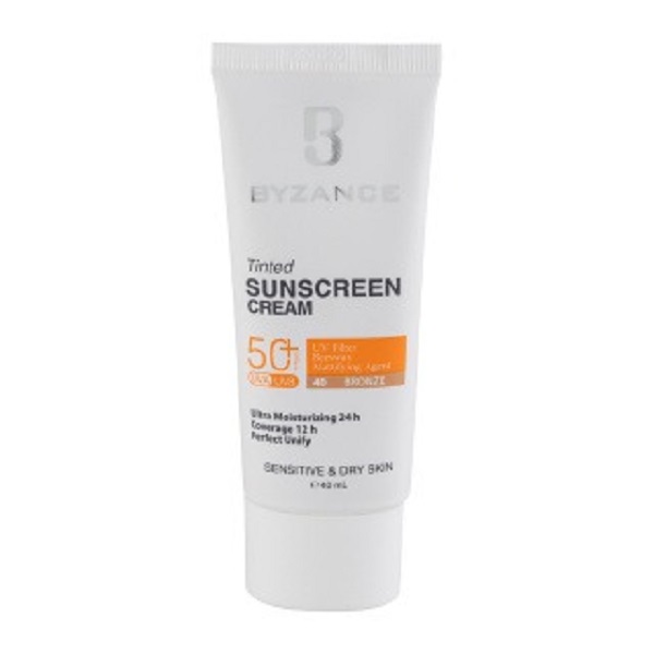 کرم ضد آفتاب رنگی بیزانس SPF50 شماره 40 برونز مناسب پوست خشک و حساس حجم 40 میل کرم ضد آفتاب رنگی بیزانس SPF50 شماره 40 برونز مناسب پوست خشک و حساس حجم 40 میل
