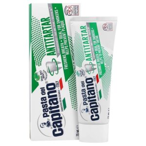 خمیر دندان کاپیتانو مدل ANTITARTAR حجم 75 میل | خمیر دندان ضد جرم و محافظ لثه برای سفید شدن دندان‌ ها