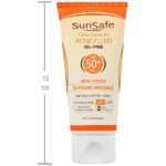 فلویید ضد آفتاب SPF 50 سان سیف فاقد چربی مناسب پوست چرب و آکنه‌ای بدون رنگ و کاملا نامرئی