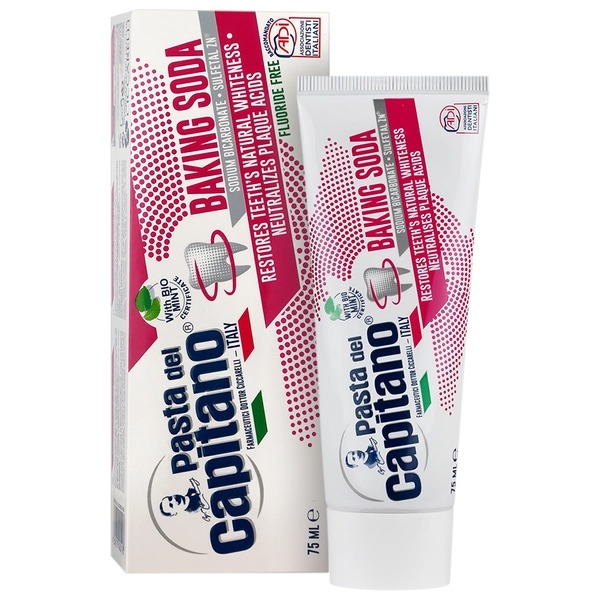خمیر دندان کاپیتانو مدل BAKING SODA حجم 75 میل | خمیر دندان سفید کننده و ضد جرم برای سلامت دندان ها و لثه ها خمیر دندان کاپیتانو مدل BAKING SODA حجم 75 میل | خمیر دندان سفید کننده و ضد جرم برای سلامت دندان ها و لثه ها