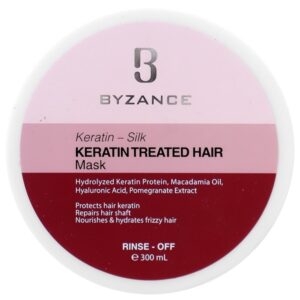 ماسک موی کراتینه بیزانس با آبکشی حجم 300 میل | ترمیم‌کننده و آبرسان موهای آسیب‌ دیده