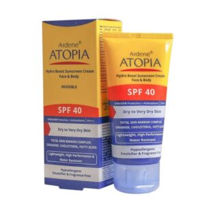 کرم ضد آفتاب آردن Atopia SPF40 مخصوص پوست خشک تا خیلی خشک | محافظت کامل، آبرسان قوی و مقاوم در برابر آب