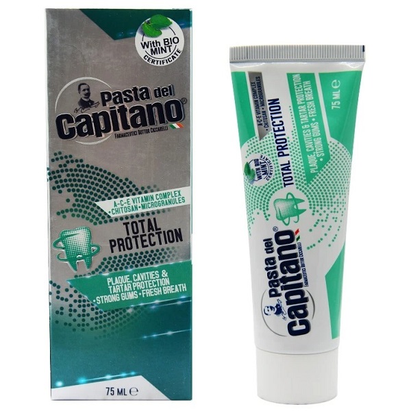 خمیر دندان کاپیتانو Total Protection حجم 75 میل | محافظت کامل، جلوگیری از پوسیدگی و تنفس تازه خمیر دندان کاپیتانو Total Protection حجم 75 میل | محافظت کامل، جلوگیری از پوسیدگی و تنفس تازه