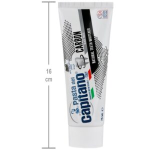 خمیر دندان کاپیتانو Carbon حجم 75 ميل | سفيد کننده طبيعی بدون فلورايد
