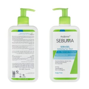 ژل شوینده و ساینده پوست صورت سبوما آردن حجم ۳۵۰ گرم | کنترل چربی، ضد جوش و پاک‌ کننده عمقی پوست چرب