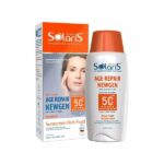 لوسیون ضد آفتاب بی رنگ آردن سولاریس SPF50 مدل Age Repair Newgen مناسب انواع پوست، ضد آب، 100 میل